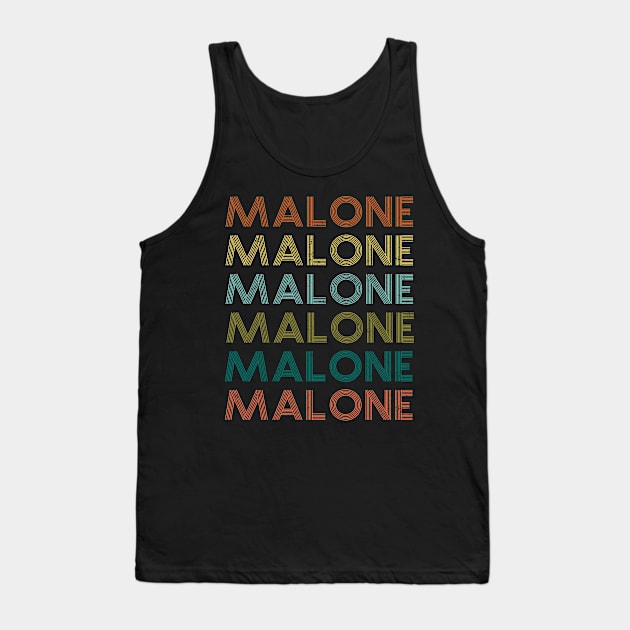 Malone Retro Vintage Style Name Gift Tank Top by BeHappy12